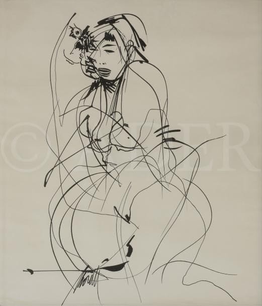 Raymond MORETTI (né en 1931)
Étude de femme
Encre de Chine.
Signé en bas à gauche.
46 x 38 cm