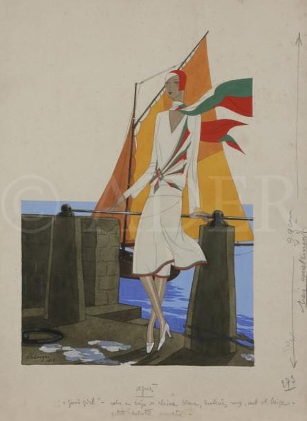 Léon BENIGNI (1892-1948)
Good girl pour Agnès, 1929
Gouache.
Signée et datée en bas à gauche.
Annotations en marge.
35 x 25,5 cm