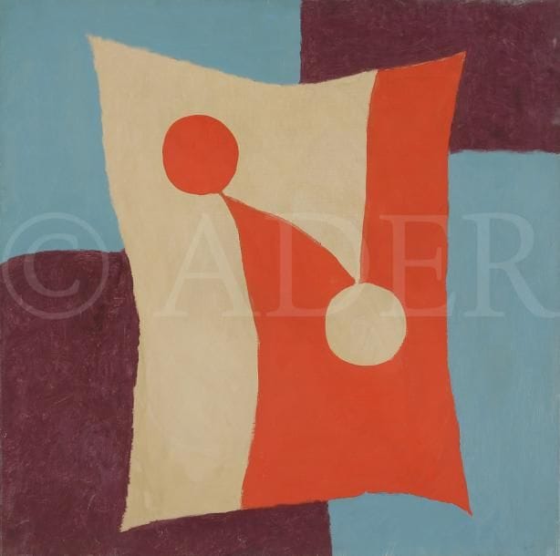 René BEN SUSSAN (1895-1988)
Japon, 1950
Huile sur toile.
Signée, datée et titrée au dos.
46 x 46 cm