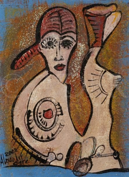 Alexander GORE (né en 1958)
Nu, 2002
Huile sur carton.
Signée et datée en bas à gauche.
39 x 29 cm