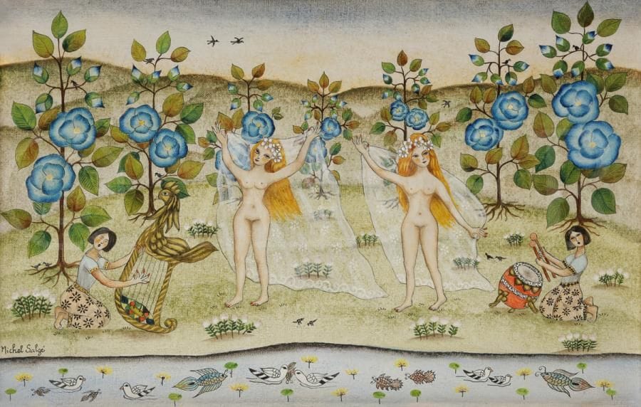 Michel SALGE (né en 1932)
La Danse
Huile sur toile.
Signée en bas à gauche.
27 x 41 cm