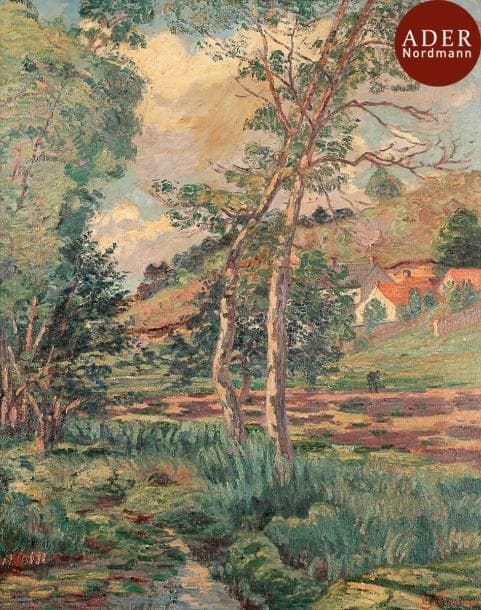 Armand GUILLAUMIN (1841-1927)
Paysage de l’Ile-de-France, vers 1888
Huile sur toile.
Signée en bas à droite.
92 x 73 cm

Provenance : 
- Ancienne collection Tooth, Londres.
- Ancienne collection Sir Stafford, Madrid.
- Kaplan Gallery, Londres (étiquette au dos).

Bibliographie : 
Georges Serret, Dominique Fabiani et Raymond Schmit, Armand Guillaumin 1841-1927, Catalogue Raisonné de l’œuvre peint, précédé de: Armand Guillaumin dans son temps, Paris, Editions Mayer, 1971, n°167, reproduit.
