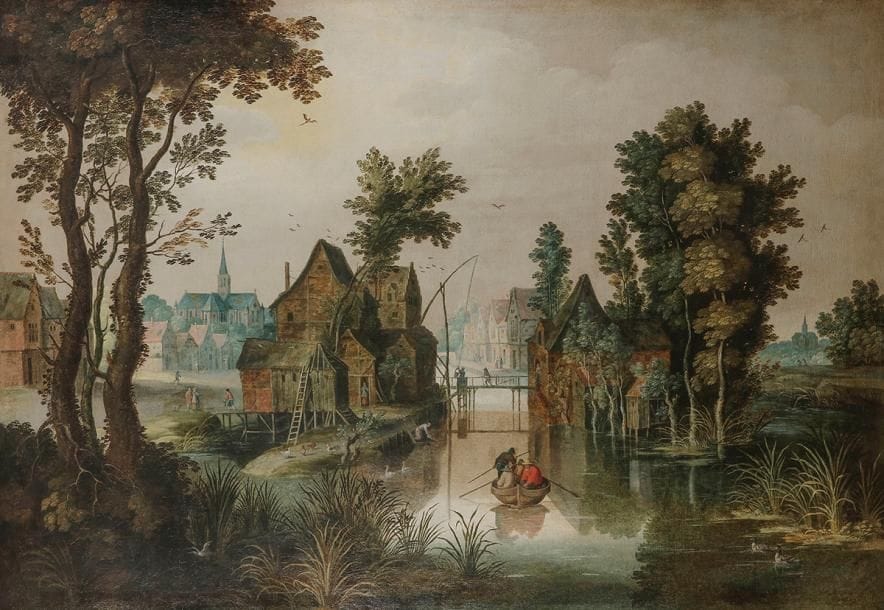 Attribué à Alexander KEIRINCKX (1600 - 1652)
Paysage boisé animé de figures en bord de rivière
Toile
110,5 x 163 cm
Restaurations anciennes
