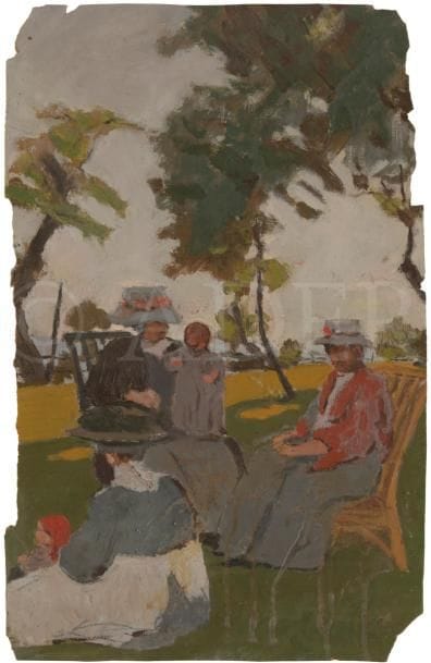 Henri FRANCK (1877-1957)
Étude au bout du treillage, 1909
Huile sur papier fort.
Monogrammée et datée en bas à droite.
(Accidents aux bordures de la feuille).
41 x 26 cm
Bibliographie : 
Georges Flandrin, Henri Franck 1877-1957, Catalogue d’exposition au Musée Mainssieux, Voiron, du 19 mai au 13 octobre 1993, reproduit page17.

L’œuvre est référencée dans les Archives Henri Franck sous le numéro 29.