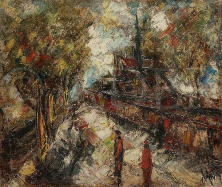 Henry d’ANTY (1910-1998)
Paris, les Bouquinistes
Huile sur toile.
Signée en bas à droite.
46 x 55 cm