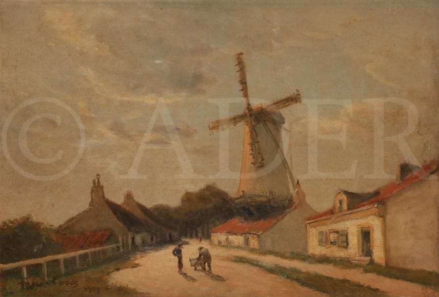 Frank-Myers BOGGS (1855-1926)
Moulin en Hollande, 1903
Huile sur toile.
Signée et datée en bas à gauche.
38 x 55 cm
Provenance : 
Vente Ader, Hôtel Drouot, Paris, 19 juin 1974.
