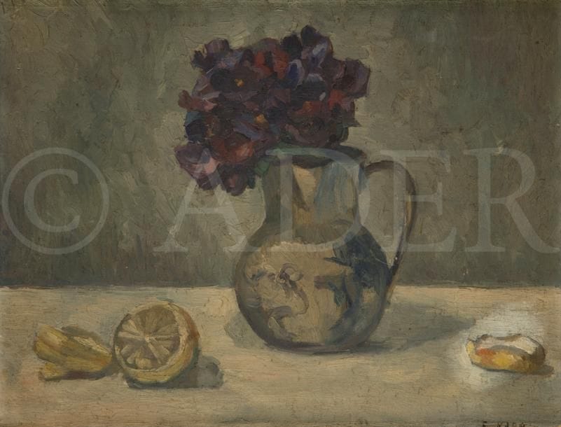 Esther CARP (1897-1970)
Nature morte
Huile sur toile.
Signée en bas à droite.
27 x 35 cm