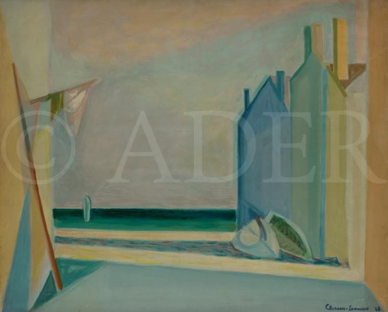Jean CLUSEAU-LANAUVE (1914-1997)
Matin à Chiogga, 1948
Huile sur toile.
Signée et datée en bas à droite.
Signée, datée et titrée au dos.
60 x 73 cm