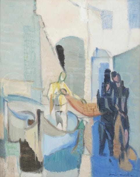 Jean COMMUNAL (1911-1982)
Les Pêcheurs, 1955
Huile sur carton.
Signée et datée en bas à droite.
41 x 33 cm