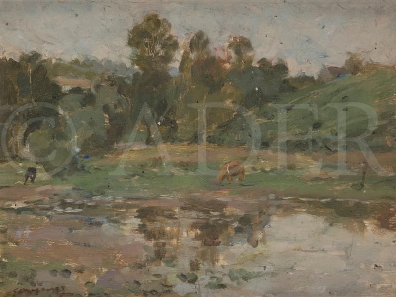 Georges Edmond DARGOUGE (1897-1990)
Au bord de la mer
Huile sur panneau.
Signée en bas à gauche.
24 x 33 cm