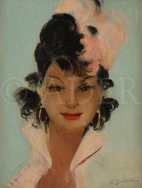 Jean-Gabriel DOMERGUE (1889-1962)
Espanita
Huile sur isorel.
Signée en bas à droite.
24 x 19 cm