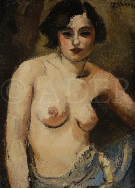 François EBERL (1887-1962)
Femme nue en buste
Huile sur toile.
Signée en haut à droite.
33 x 24 cm