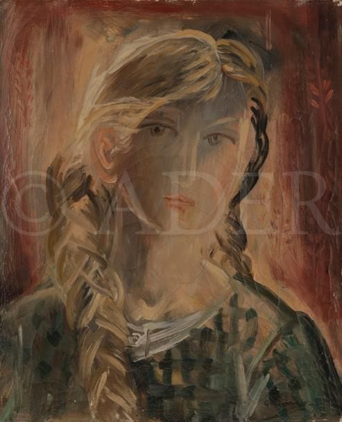 Giorgios GOUNAROPOULOS (1889-1977)
Portrait de femme
Huile sur toile.
Signée en bas à droite.
(Fortes craquelures).
41 x 33 cm