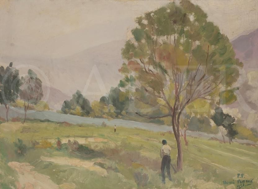 Henri FRANCK (1877-1957)
Temps gris à Cap de Croix, 1927
Huile sur toile.
Signée et datée en bas à droite.
Signée, datée et titrée au dos.
58 x 80 cm

L’œuvre est référencée dans les Archives Henri Franck sous le numéro 396.