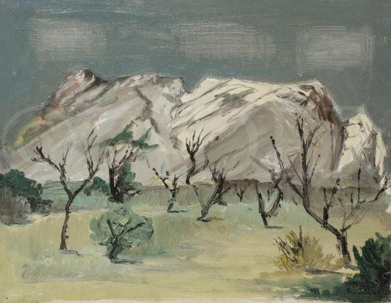 Raymond GUERRIER (1920-2002)
Paysages des Alpilles
Huile sur toile.
Signée en bas à droite.
27 x 35 cm