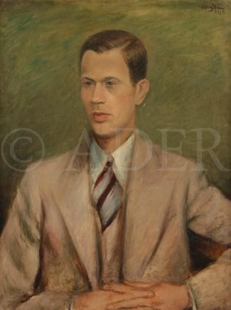 Henri HAYDEN [franco-polonais] 
(1883-1970)
Portrait de Paul Pétridès, 1934
Huile sur toile.
Signée et datée en haut à droite.
65 x 50 cm