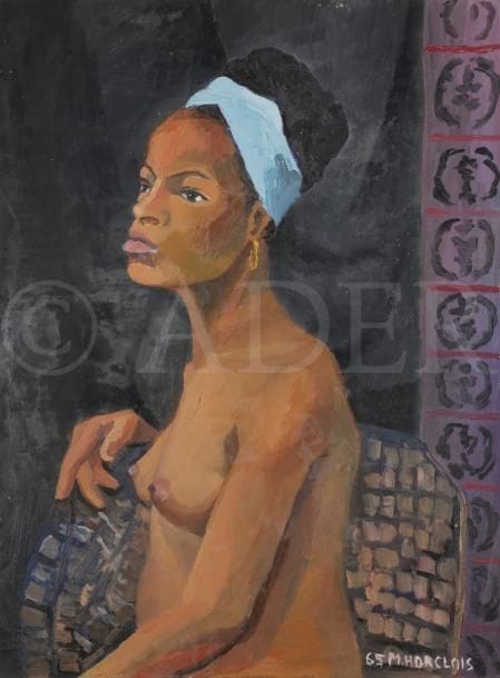 Marcel HORCLOIS (1914-2011)
Femme africaine, 1965
Huile sur toile.
Signée et datée en bas à droite.
81 x 60 cm