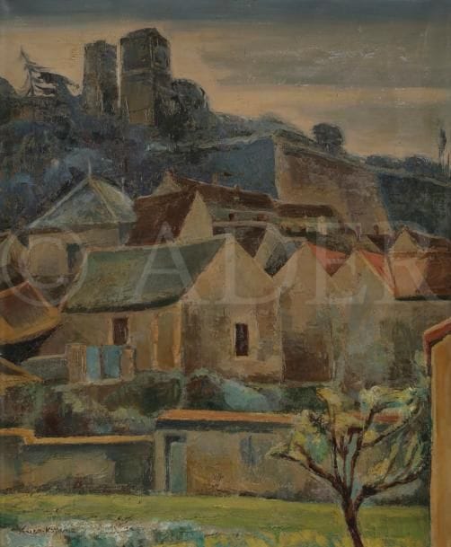 Keizo KOYAMA [japonais] (1897-1987)
Le Village
Huile sur toile.
Signée et datée (19..?) en bas à gauche.
55 x 46 cm