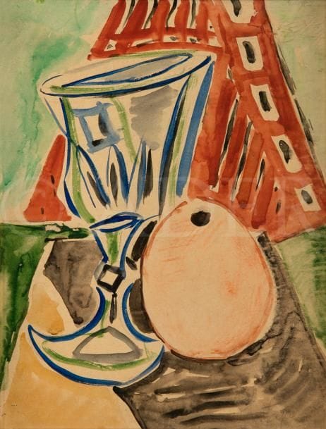Louis LATAPIE (1891-1972)
Verre et pomme, nature morte, 1948
Aquarelle sur papier contrecollé sur toile.
Signée en bas à droite.
33 x 24 cm

Un certificat de Madame Laure Latapie en date du 23 janvier 2017 sera remis à l'acquéreur.