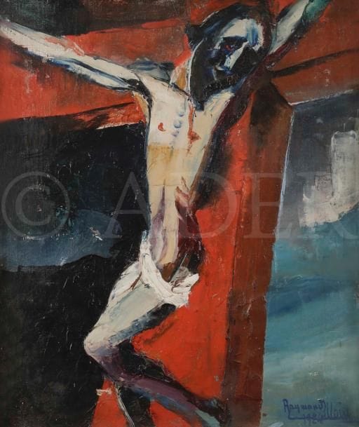 Raymond MOISSET (1906-1994)
Christ, 1924
Huile sur toile.
Signée et datée en bas à droite.
Signée au dos.
46 x 38 cm