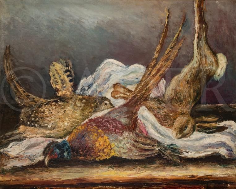 Isaac PAILES (1895-1978)
Nature morte au gibier
Huile sur toile.
Signée en bas à droite.
65 x 81 cm