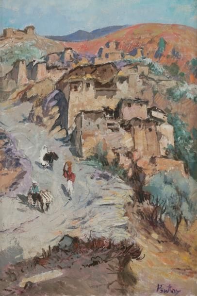 Henri-Jean PONTOY (1888-1968)
Maroc, village de l’Atlas
Huile sur toile.
Signée en bas à droite.
47 x 70 cm