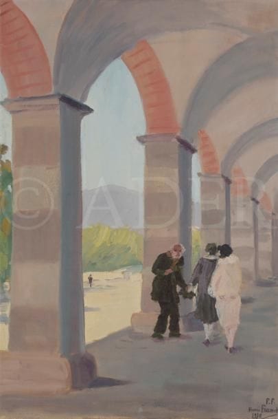 Henri FRANCK (1877-1957)
Souvenir de Cimiez, 1930
Huile sur toile.
Signée et datée en bas à droite.
Signée, datée et titrée au dos.
71 x 47 cm

L’œuvre est référencée dans les Archives Henri Franck sous le numéro 592.