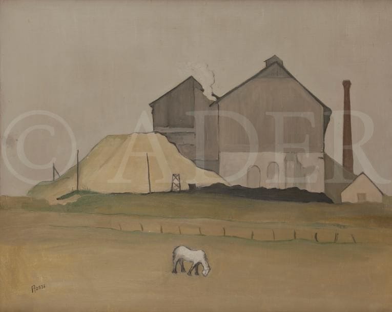 Joseph ROSSI (1892-1930)
Cheval et usine, 1927
Huile sur toile.
Signée en bas à gauche.
50 x 61 cm
Bibliographie : 
Jean-Paul Dubray, Joseph Rossi Sa vie - Son œuvre, Marcel Seheur Editeur, Paris, référencé page 47.