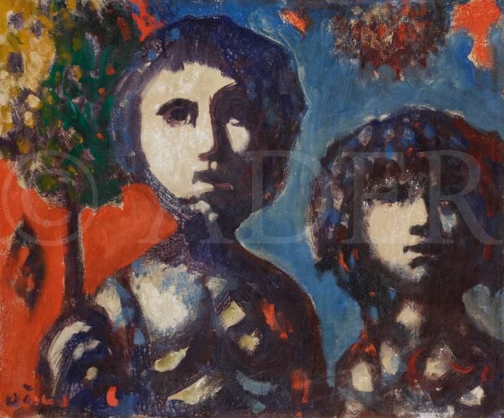 Sylvain VIGNY (1902-1970)
Deux enfants
Huile sur toile.
Signée en bas à gauche.
50 x 61 cm