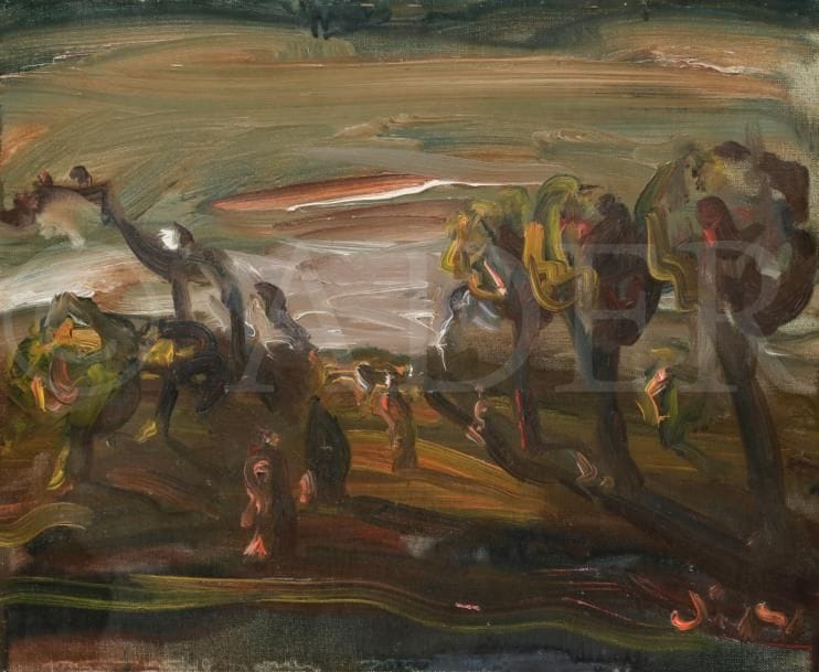 Sylvain VIGNY (1902-1970)
Paysage aux arbres
Huile sur toile.
Signée en bas à droite.
38 x 46 cm