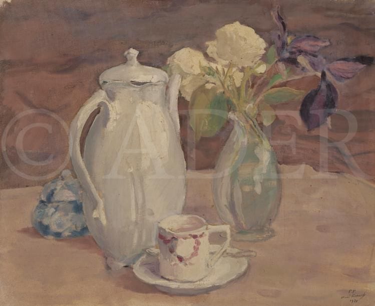 Henri FRANCK (1877-1957)
Nature morte n°1, 1921
Huile sur toile.
Signée et datée en bas à droite.
Signée, datée et titrée au dos.
37 x 45 cm

L’œuvre est référencée dans les Archives Henri Franck sous le numéro 179.