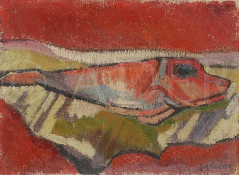 Juliette CHOPIN (né en 1931)
Le Rouget, 1954
Huile sur toile.
Signée en bas à droite.
24 x 33 cm