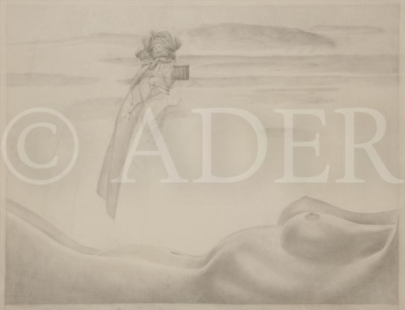 Gladys HYNES (1888-1958)
The Innocence of War, vers 1930
Dessin à la mine de plomb.
39 x 49 cm
Provenance : 
the Piccadilly Gallery, Londres.