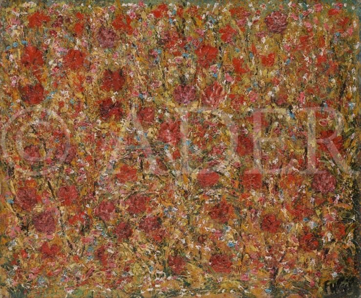Fernand WEIL (1894-1958)
Fleurs, 1957
Huile sur toile.
Signée en bas à droite.
65 x 54 cm