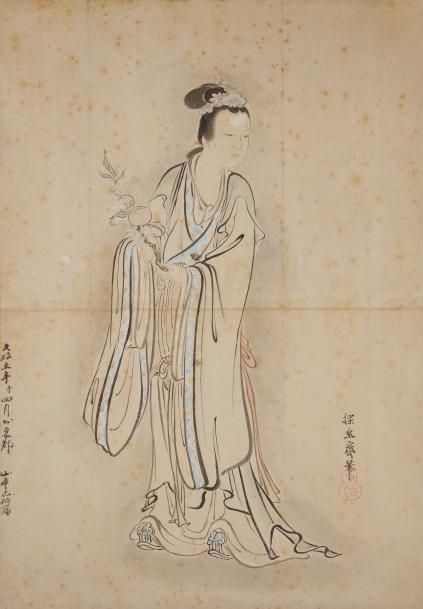9112_21
Japon - 1822Peinture sur papier chinoise, encadréeTâches