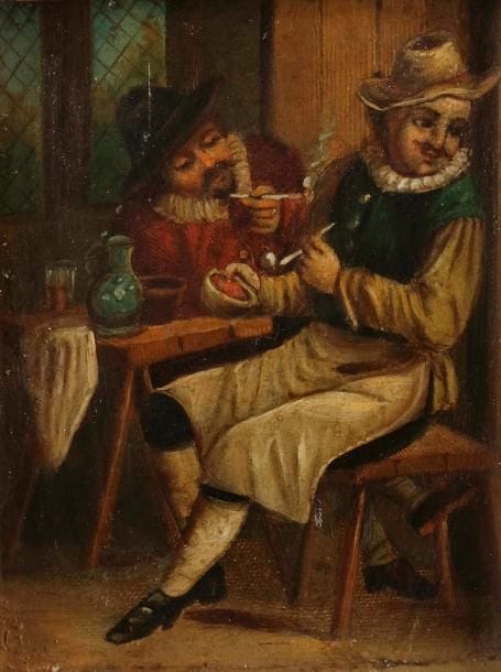 9210_172
Scène de taverne, huile sur fond gravé ? sur cuivre