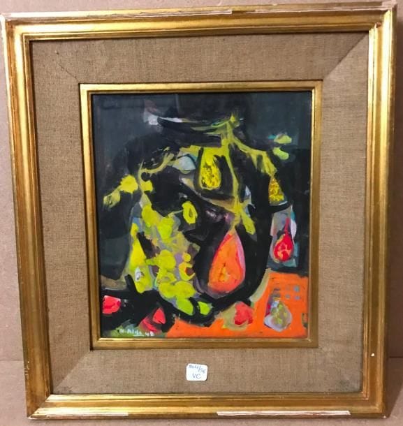 9311_56
Yvette ALDE (1911-1967)Fruits, 1948Gouache.Signée et datée en bas à gauche.26.5 x 22.5 cm