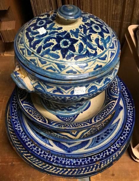 9423_7
6 faïences marocaines : plats, bassins, soupière