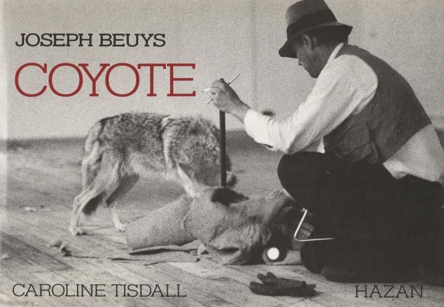 BEUYS, JOSEPH/TISDALL, CAROLINE
Coyotte.

Hazan, 1988.

In-8 oblong (18 x 25 cm). Édition originale française. 160 pages. Relié avec jaquette. Exemplaire dédicacé et signé en 1988 par Caroline Tisdall. Est joint un carton d'invitation à l'exposition en 1988 des photographies de Caroline Tisdall.

