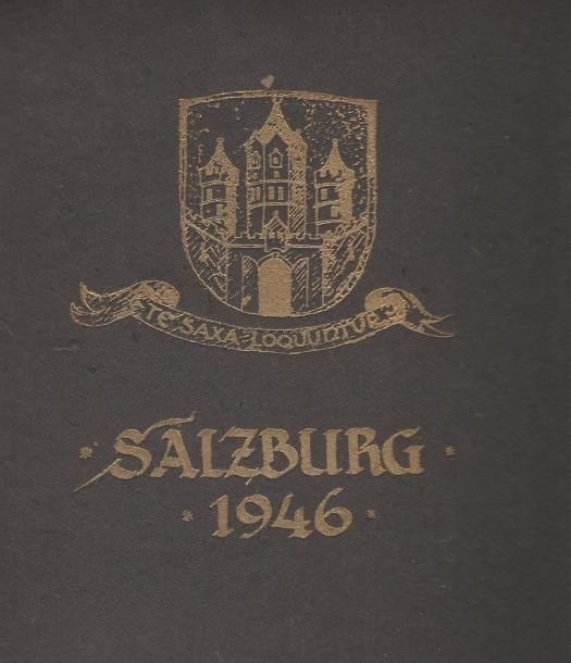 Rupp, August
SALZBURG 1946

Im Selbstverlag der Stadt Salzburg, 1946.

Portfolio paru en 1946 sur la ville de SALZBURG, contenant 20 tirages originaux 18 x 23 cm montés sur carton 29 x 39 cm.

Le portflolio est constitué de

-1 chemise noire avec titre doré

-1 planche de titre "SALZBURG 1946 - 20 original Kunstphotoblätter der Stadt Salzburg mit einem Vorwort des Stadtratkollegiums

-1 planche de préface (en allemand et anglais) signé par le maire de la ville

-1 planche des légendes (bilingue)

-20 planches numérotées de 1 à 20 avec les titages originaux contrecollés