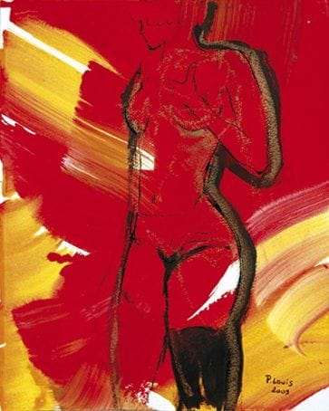 Pascale LOUIS (Née en 1959)
Flore 3 Acrylique et encre sur papier. Signée et datée «2009» en bas à droite. 30 x 24 cm
