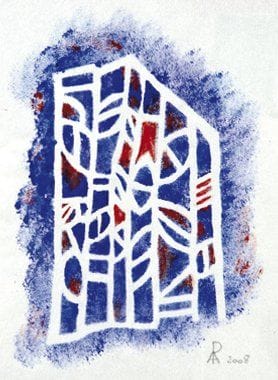 Annie POLLET (Née en 1931)
Sans titre Crayon et encre sur papier. Monogrammé et daté «2008» en bas à droite. Encadré. 31 x 23 cm