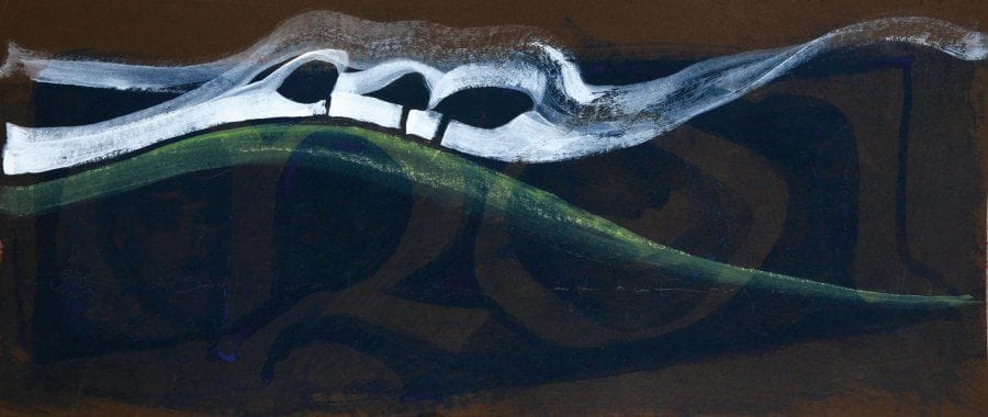 Jean-Luc MOREAU ROMAIN (Né en 1946)
CNP.011.SHT Acrylique sur carton. Signée à gauche et portant l'inscription « A Saint Hilaire le château le vingt huit mars deux mille dix». 26 x 58 cm