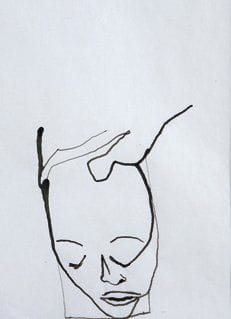 Lorraine PELLEGRINI (Née en 1952)
Haïti Encre sur papier. Monogrammée et titrée en bas à gauche. Dédicacée «Pour Haïti» au dos. 32 x 24 cm