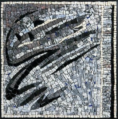 Giovanna GALLI (Née en 1953)
La vague, 2004 Mosaïque de marbre, granit et pâte de verre. Signée au dos. 30 x 30 cm