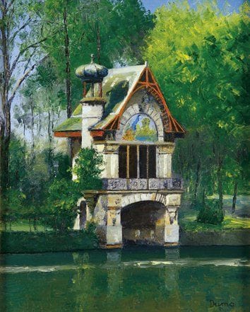 Marcel DUMAS (Né en 1929)
Bords du Loiret Huile au couteau sur toile. Signée en bas à droite. 41 x 33 cm