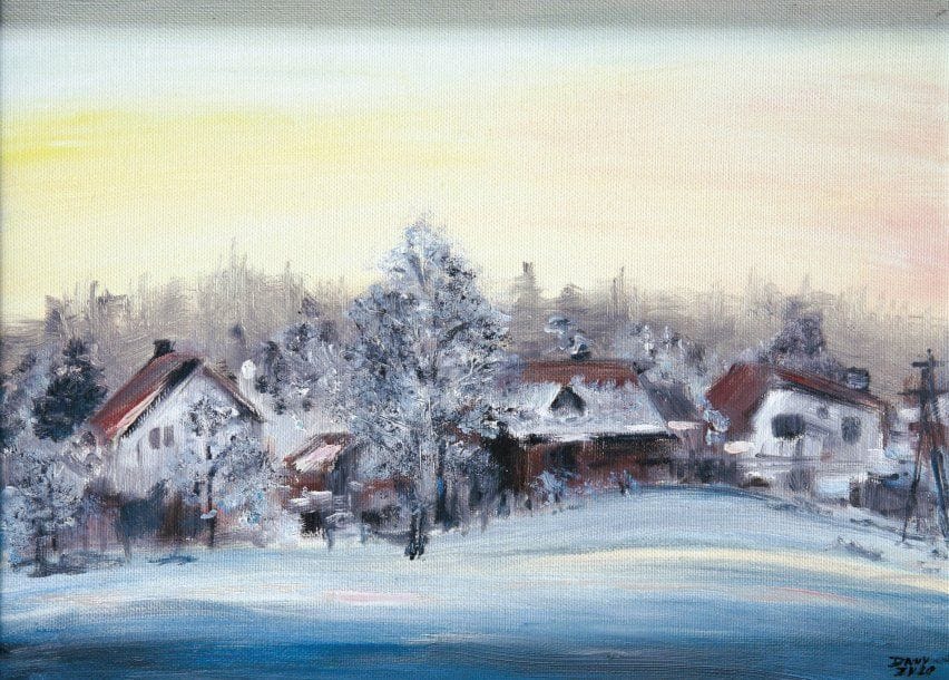 Dany EVLO (Née en 1960)
Sans titre Peinture sur toile. Signée en bas à droite. Encadrée. 24 x 33 cm