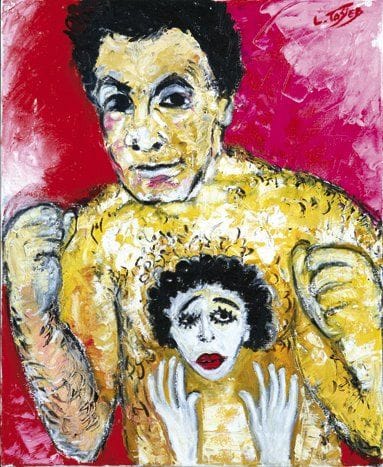 Loulou TAYEB (Né en 1942)
Edith et Marcel, la vie en rose Huile sur toile. Signée en haut à droite. 61 x 50 cm
