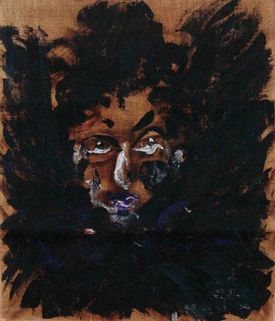 Rebecca CAMPEAU (Née en 1955)
La Goulue Acrylique sur toile de jute. Signée au dos, datée «2010» et titrée. 62 x 53 cm