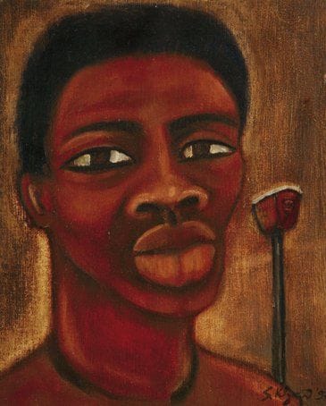 Sergej KLJAJIC (Né en 1967)
Portrait d'un inconnu Huile sur toile marouflée sur bois. Signée et datée «97» en bas à droite. 46 x 38 cm
